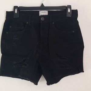 Black ripped/frayed shorts